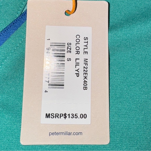 Peter Millar Crown Sport Perth Melange Performance Quarter-Zip in Lily Pad - Picture 4 of 8